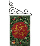 Joy To The World Wreath - Winter Wonderland Winter Vertical Impressions Decorative Flags HG114136 Made In USA