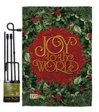 Joy To The World Wreath - Winter Wonderland Winter Vertical Impressions Decorative Flags HG114136 Made In USA