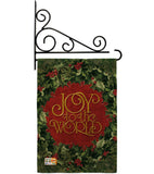 Joy To The World Wreath - Winter Wonderland Winter Vertical Impressions Decorative Flags HG114136 Made In USA