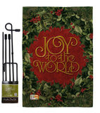 Joy To The World Wreath - Winter Wonderland Winter Vertical Impressions Decorative Flags HG114136 Made In USA