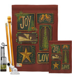 Joy and Love - Christmas Winter Vertical Impressions Decorative Flags HG114184 Made In USA