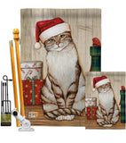 Christmas Kitty - Christmas Winter Vertical Impressions Decorative Flags HG114192 Made In USA