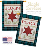 Merry with Brighting Stars - Christmas Winter Vertical Impressions Decorative Flags HG114179 Made In USA