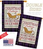 Believe in Joy of Sleigh - Christmas Winter Vertical Impressions Decorative Flags HG114181 Made In USA