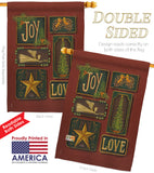 Joy and Love - Christmas Winter Vertical Impressions Decorative Flags HG114184 Made In USA