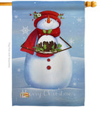 Warm Wish Snowman - Christmas Winter Vertical Impressions Decorative Flags HG114188 Made In USA