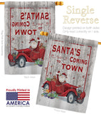 Santa's Coming to Town - Christmas Winter Vertical Impressions Decorative Flags HG114190 Made In USA