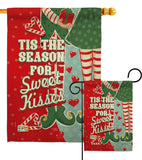 Season Sweet Kisses - Christmas Winter Vertical Impressions Decorative Flags HG114199 Made In USA