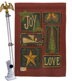 Joy and Love - Christmas Winter Vertical Impressions Decorative Flags HG114184 Made In USA