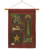 Joy and Love - Christmas Winter Vertical Impressions Decorative Flags HG114184 Made In USA
