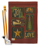 Joy and Love - Christmas Winter Vertical Impressions Decorative Flags HG114184 Made In USA