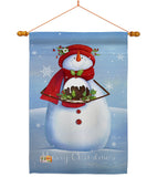 Warm Wish Snowman - Christmas Winter Vertical Impressions Decorative Flags HG114188 Made In USA