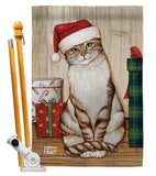 Christmas Kitty - Christmas Winter Vertical Impressions Decorative Flags HG114192 Made In USA