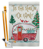 Season For Family - Christmas Winter Vertical Impressions Decorative Flags HG114202 Made In USA