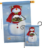 Warm Wish Snowman - Christmas Winter Vertical Impressions Decorative Flags HG114188 Made In USA