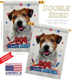 Patriotic Parson Russell Terrier - Pets Nature Vertical Impressions Decorative Flags HG120102 Made In USA