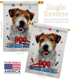 Patriotic Parson Russell Terrier - Pets Nature Vertical Impressions Decorative Flags HG120102 Made In USA
