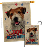 Patriotic Parson Russell Terrier - Pets Nature Vertical Impressions Decorative Flags HG120102 Made In USA