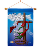 Easter Cross - Easter Spring Vertical Impressions Decorative Flags HG137157 Made In USA