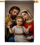 Holy Family - Faith Religious Inspirational Vertical Impressions Decorative Flags HG190085 Made In USA