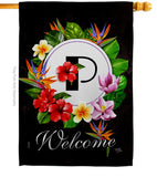 Tropical P - Floral Spring Vertical Impressions Decorative Flags HG130276 Made In USA