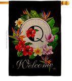 Tropical Q - Floral Spring Vertical Impressions Decorative Flags HG130277 Made In USA