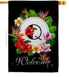 Tropical Q - Floral Spring Vertical Impressions Decorative Flags HG130277 Made In USA