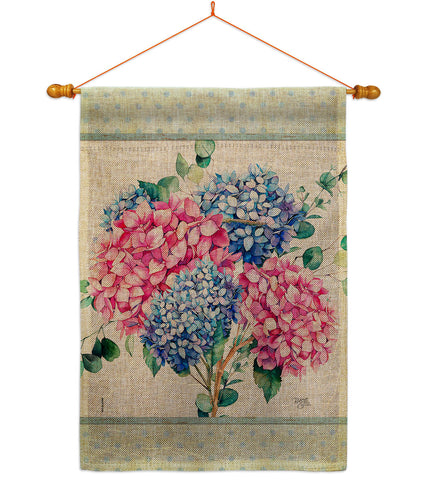 Hydrogens Burlap - Floral Spring Vertical Impressions Decorative Flags HG104139 Made In USA