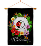 Tropical Q - Floral Spring Vertical Impressions Decorative Flags HG130277 Made In USA
