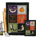 Trick or Treat Collage - Halloween Fall Vertical Impressions Decorative Flags HG112074 Made In USA
