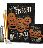 Fright on Halloween Night - Halloween Fall Vertical Impressions Decorative Flags HG112083 Made In USA