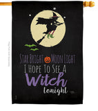 Star Bright - Halloween Fall Vertical Impressions Decorative Flags HG112073 Made In USA
