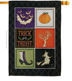 Trick or Treat Collage - Halloween Fall Vertical Impressions Decorative Flags HG112074 Made In USA