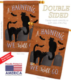 Haunting We Go - Halloween Fall Vertical Impressions Decorative Flags HG112081 Made In USA