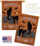 Haunting We Go - Halloween Fall Vertical Impressions Decorative Flags HG112081 Made In USA