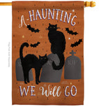 Haunting We Go - Halloween Fall Vertical Impressions Decorative Flags HG112081 Made In USA