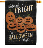 Fright on Halloween Night - Halloween Fall Vertical Impressions Decorative Flags HG112083 Made In USA