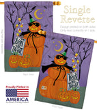 Happy Pumpkin Trio - Halloween Fall Vertical Impressions Decorative Flags HG112084 Made In USA
