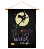 Star Bright - Halloween Fall Vertical Impressions Decorative Flags HG112073 Made In USA