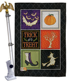 Trick or Treat Collage - Halloween Fall Vertical Impressions Decorative Flags HG112074 Made In USA