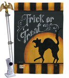 Black Cat Creeping - Halloween Fall Vertical Impressions Decorative Flags HG112075 Made In USA