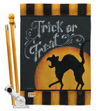 Black Cat Creeping - Halloween Fall Vertical Impressions Decorative Flags HG112075 Made In USA