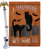 Haunting We Go - Halloween Fall Vertical Impressions Decorative Flags HG112081 Made In USA