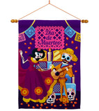 Happy Di de Muertos - Halloween Fall Vertical Impressions Decorative Flags HG192244 Made In USA