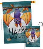 Happy Halloween Bat - Halloween Fall Vertical Impressions Decorative Flags HG112076 Made In USA