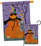 Happy Pumpkin Trio - Halloween Fall Vertical Impressions Decorative Flags HG112084 Made In USA