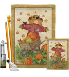Scarecrow - Harvest & Autumn Fall Vertical Impressions Decorative Flags HG113043 Made In USA
