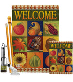 Autumn Collage - Harvest & Autumn Fall Vertical Impressions Decorative Flags HG113046 Made In USA