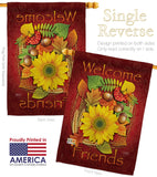 Welcome Friends Fall - Harvest & Autumn Fall Vertical Impressions Decorative Flags HG113040 Made In USA