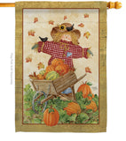 Scarecrow - Harvest & Autumn Fall Vertical Impressions Decorative Flags HG113043 Made In USA
